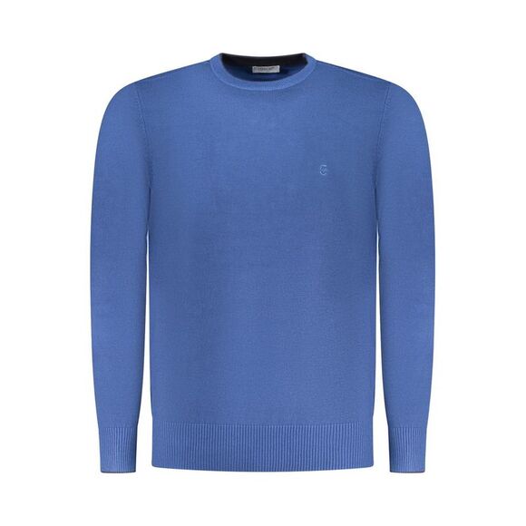 Coveri Moving Blue Viscose Men's Men's Sweater